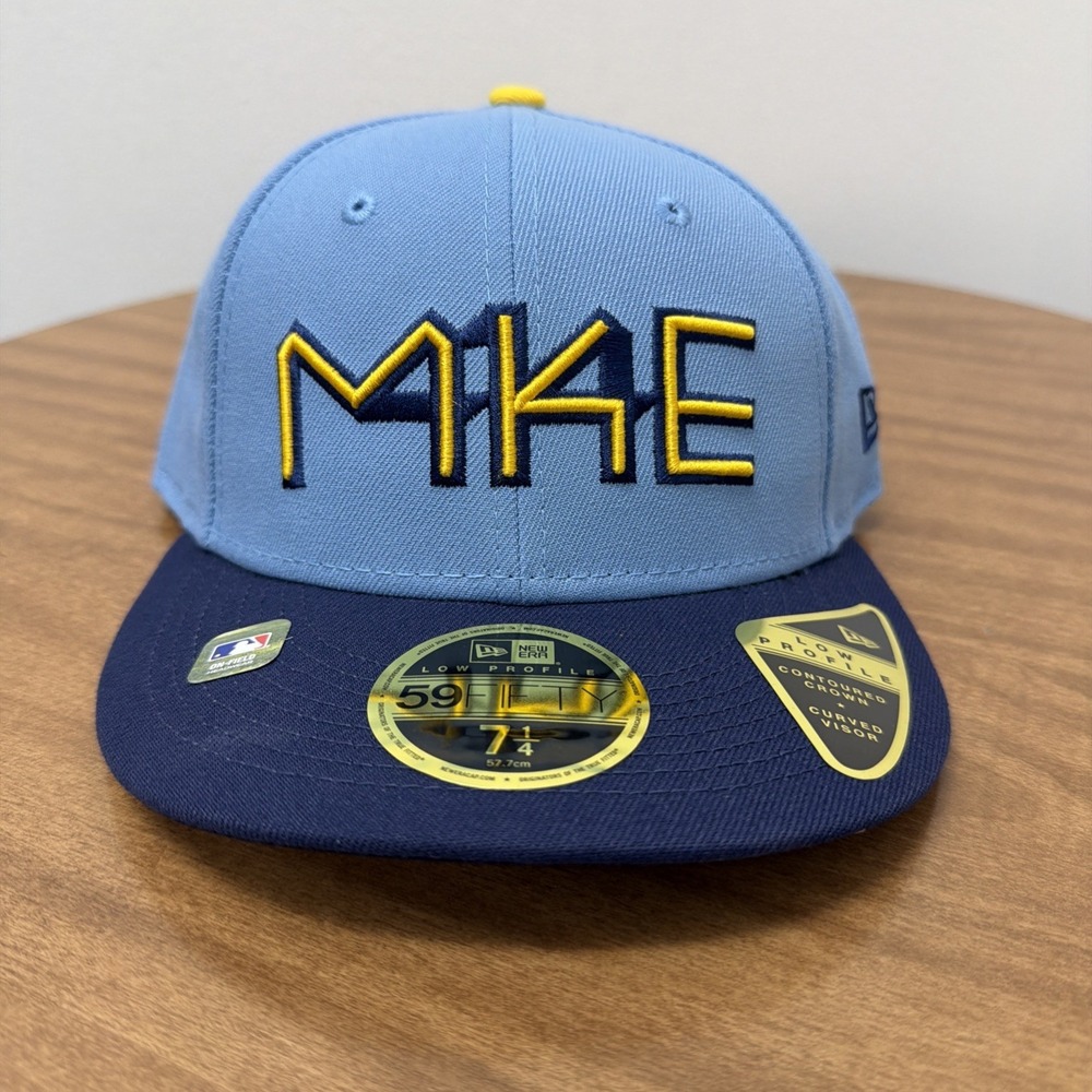 New Era Milwaukee Brewers 2022 City Connect Low Profile 59FIFTY Fitted Hat 7 1/4